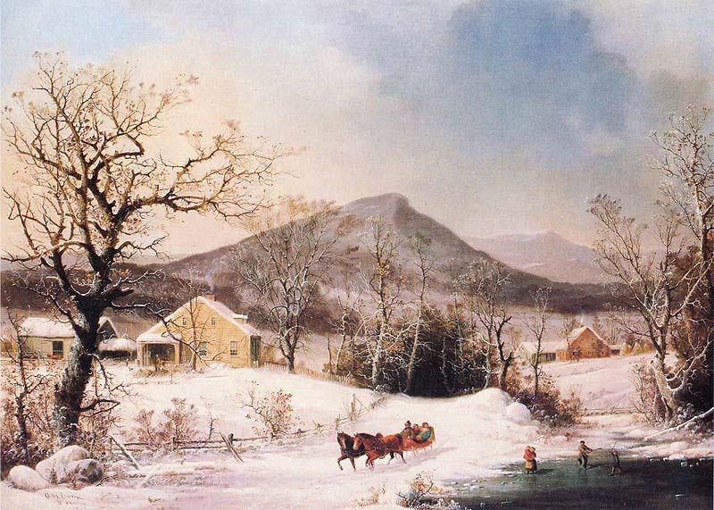 George Henry Durrie Winter in the Country, Distant Hills oil painting image